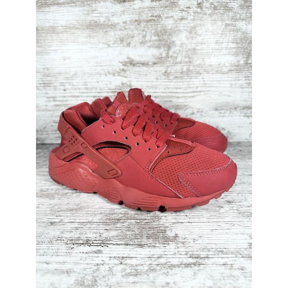 Youth Nike Air Huarache Run Triple Red Sz 5Y Athletic Gym